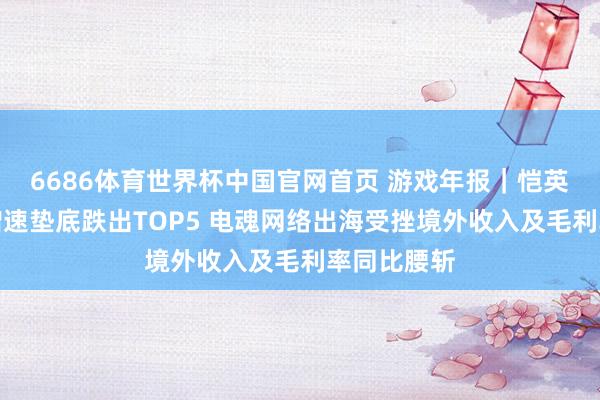 6686体育世界杯中国官网首页 游戏年报|恺英网络营收增速垫底跌出TOP5 电魂网络出海受挫境外收入及毛利率同比腰斩