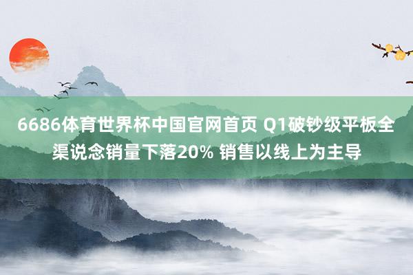 6686体育世界杯中国官网首页 Q1破钞级平板全渠说念销量下落20% 销售以线上为主导