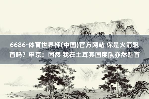 6686·体育世界杯(中国)官方网站 你是火箭魁首吗?申京:固然 我在土耳其国度队亦然魁首