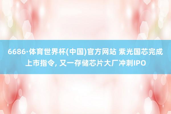 6686·体育世界杯(中国)官方网站 紫光国芯完成上市指令, 又一存储芯片大厂冲刺IPO