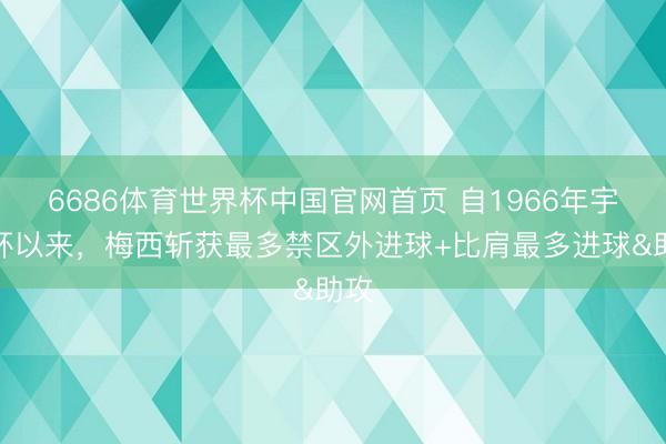 6686体育世界杯中国官网首页 自1966年宇宙杯以来,梅西斩获最多禁区外进球+比肩最多进球&助攻